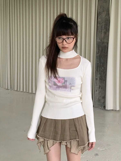 Rose Print Sweater [S0000010576]