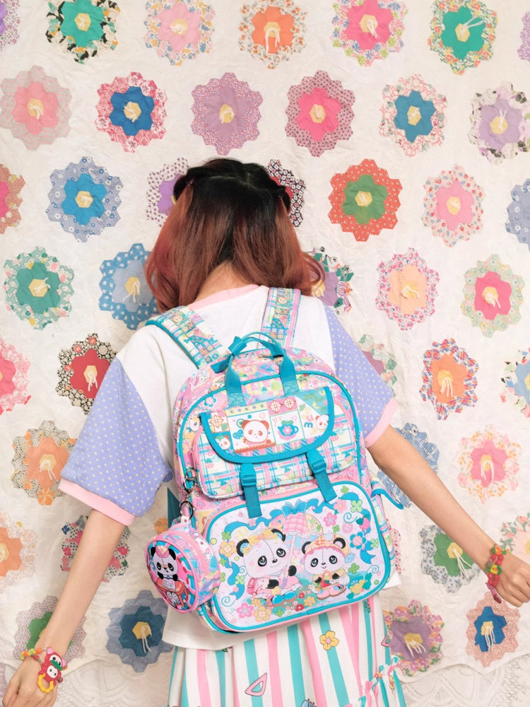 Panda print school bag【s0000007673】