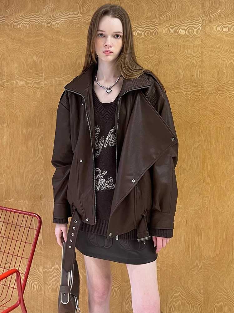 OVERSIZED LEATHER JACKET [S0000010816]