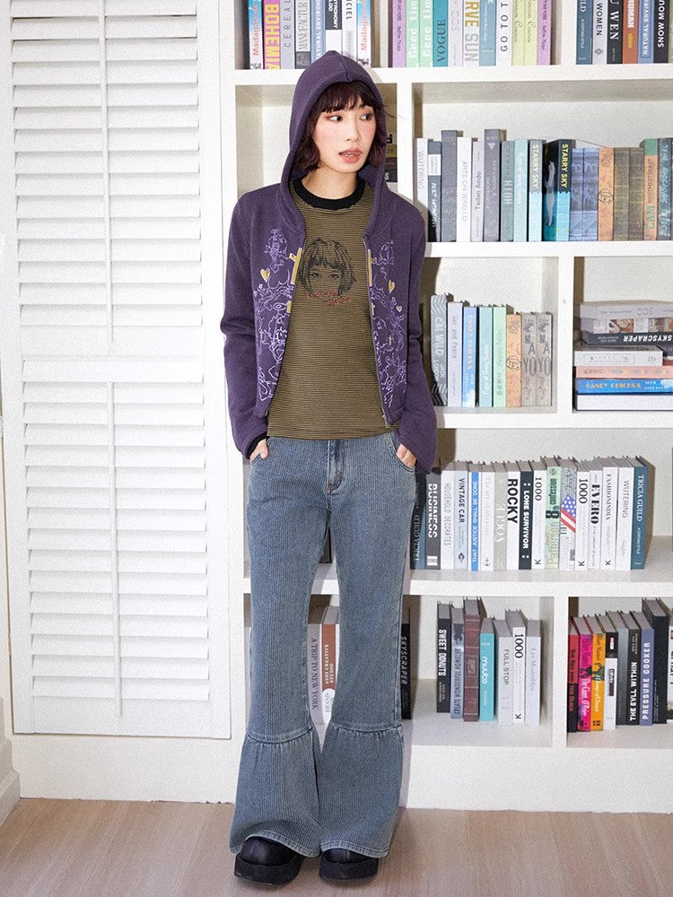 Striped retro t-shirt【s0000011304】