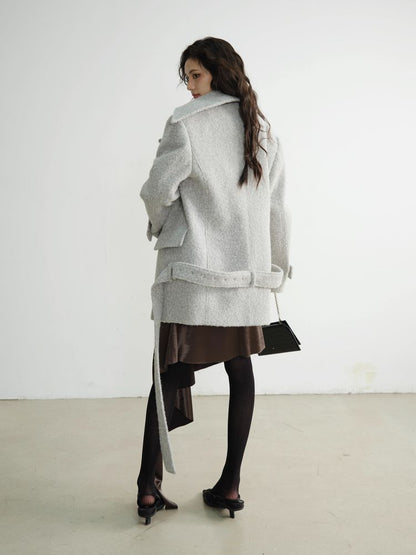 Light Grey Wool COAT [S0000010927]