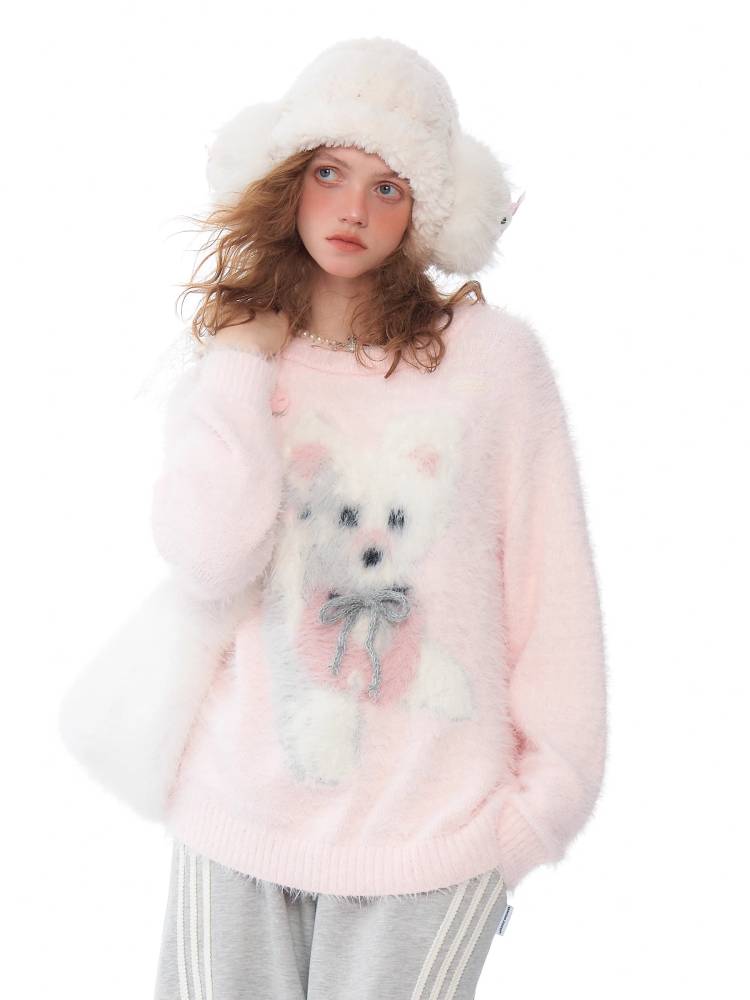 레트로 핑크 스웨터 [S0000011056]