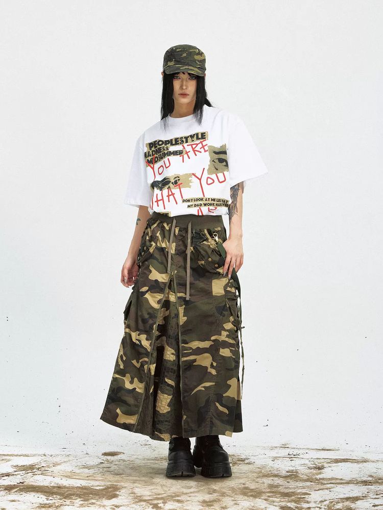 Workwear style suspender skirt【s0000009198】
