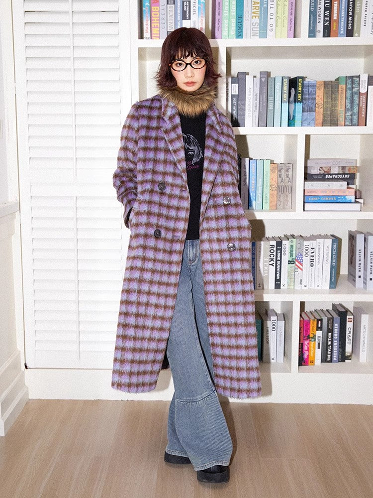 격자 무늬 긴 코트 [S0000011303]