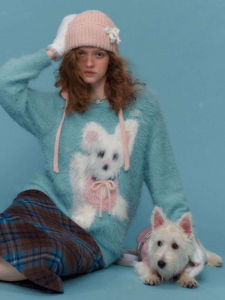 레트로 디자인 개 스웨터 [S0000011058]