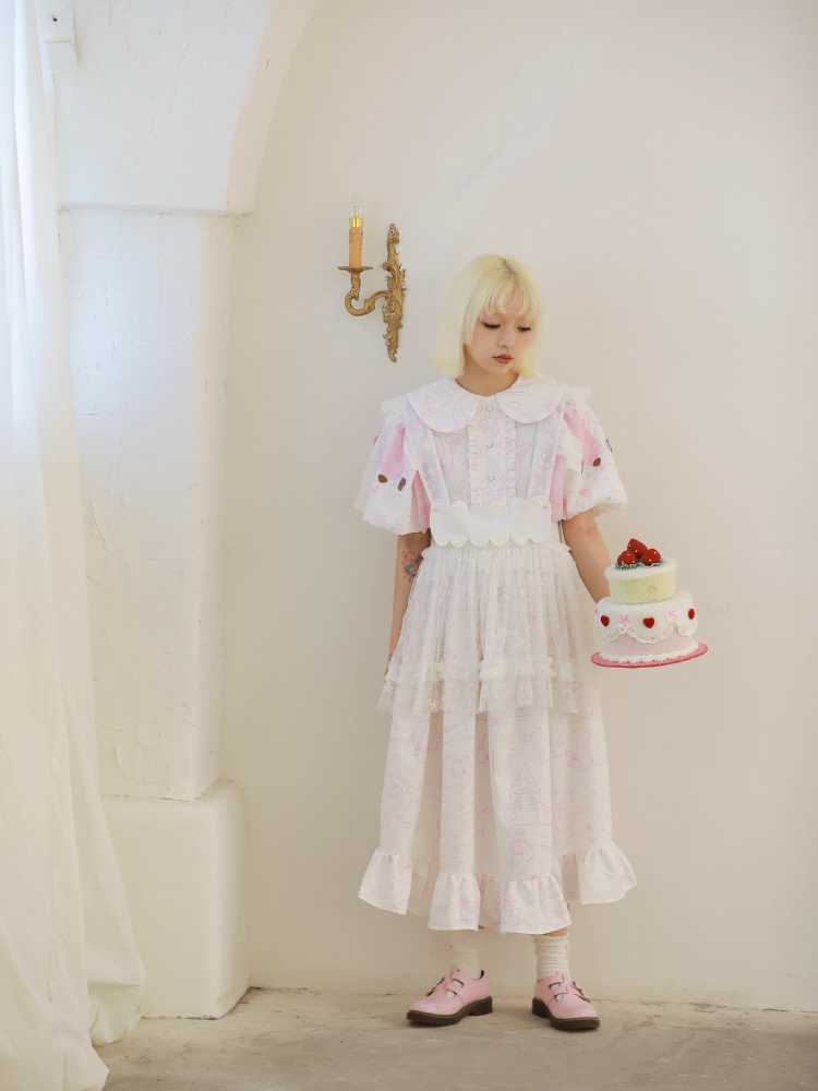 Puff sleeve princess dress【s0000010072】