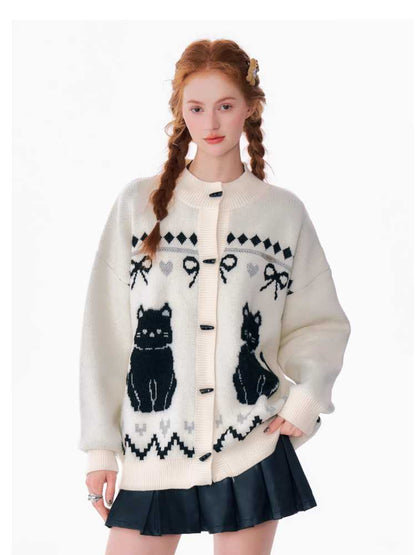 Cat sweater cardigan【s0000010162】