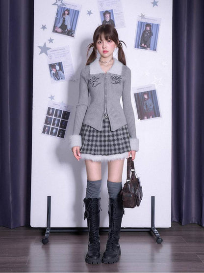 Slim fit knit cardigan【s0000011295】