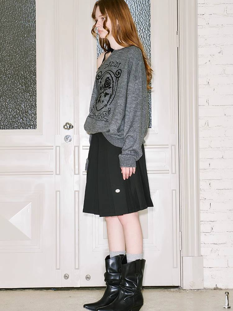 Off Shoulder Strap Pullover Sweater [S0000010844]