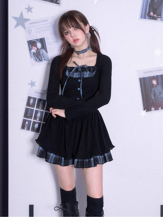 Plaid choker necklace【s0000011288】