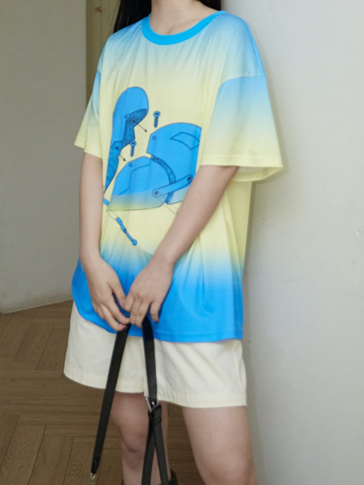 Gradation Oversized Short Sleeved T-Shirt【s0000001931】