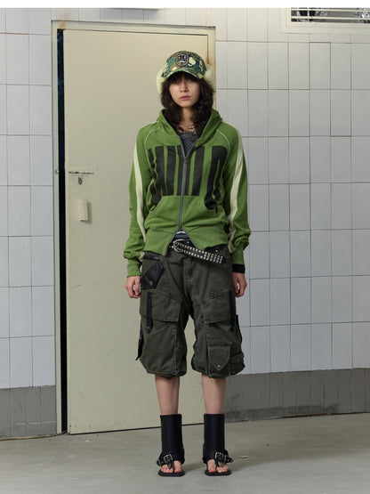Color-Blocked Relaxed-Fit Hooded Sweatshirt【s0000014209】