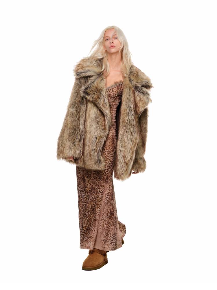 Gradient fur coat【s0000011380】