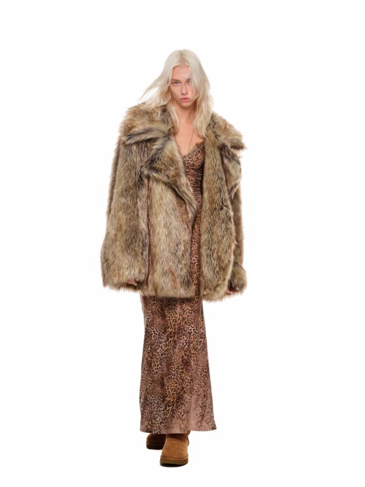 Gradient fur coat【s0000011380】