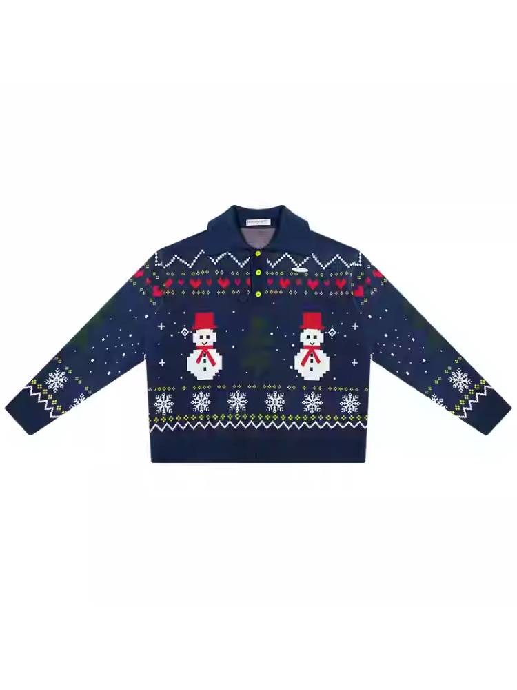Retro snowman sweater【s0000011072】