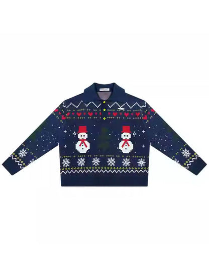 Retro snowman sweater【s0000011072】