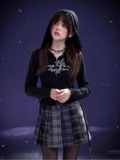 Double zipper knit cardigan【s0000011289】