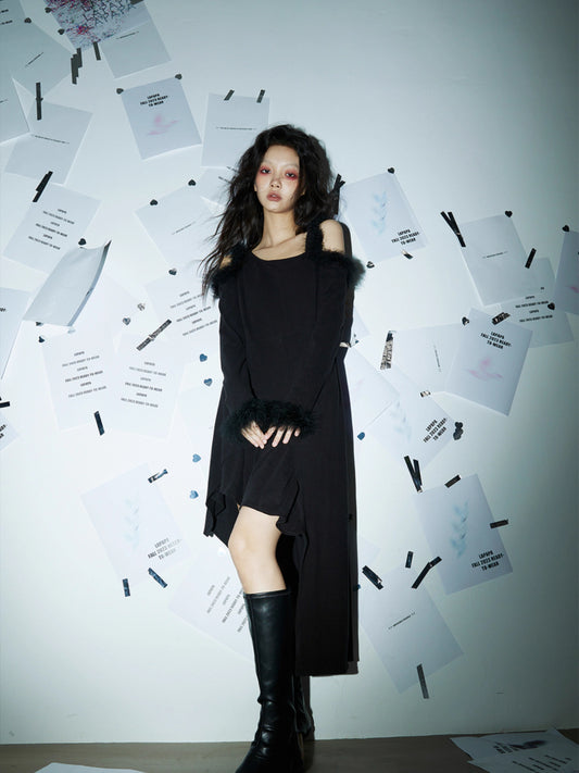 Long sleeve waist slim knit dress【s0000006325】