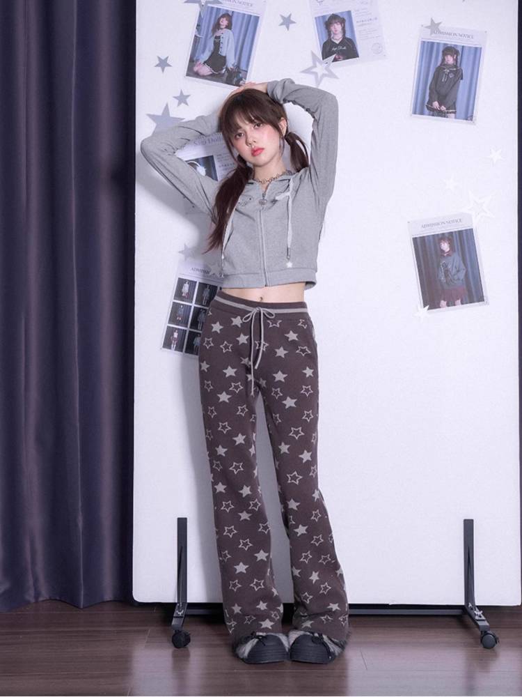 Star knit loose pants【s0000011292】