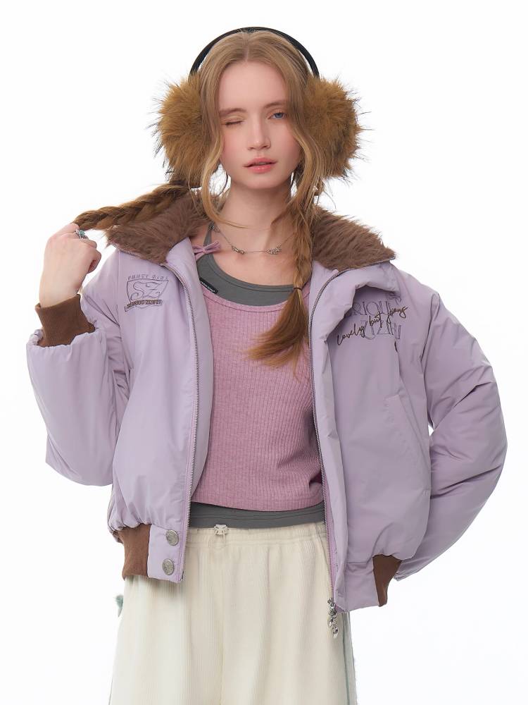 Retro style purple jacket【s0000011077】