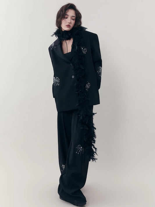 Embroidere d Kasura l JCKET + KASURA L WIDE G PAN TS [S0000007255]