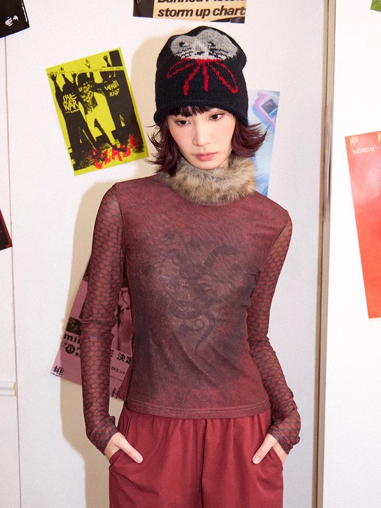 Chemical Girl printed long sleeve T-shirt【s0000011551】