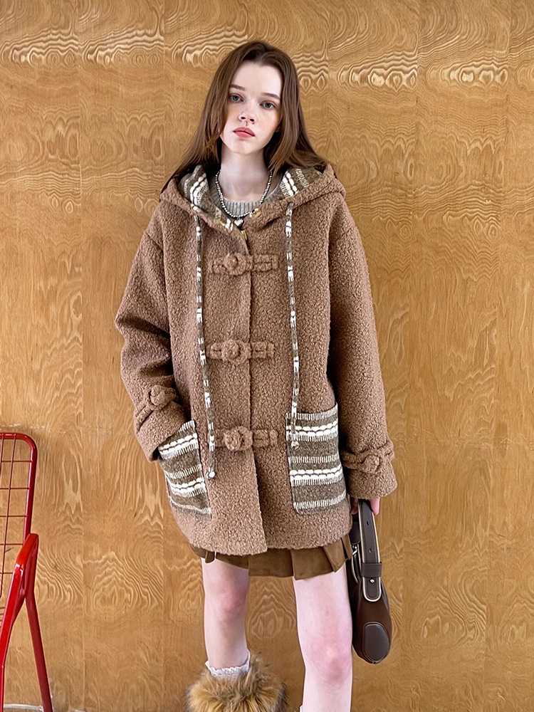 RETRO HOODED WOOL COAT [S0000010824]