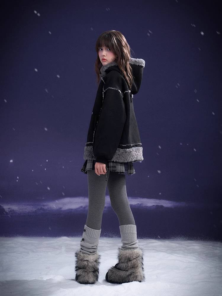 Warm bear hooded jacket【s0000011281】