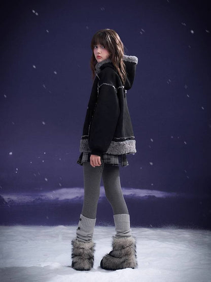 Warm bear hooded jacket【s0000011281】