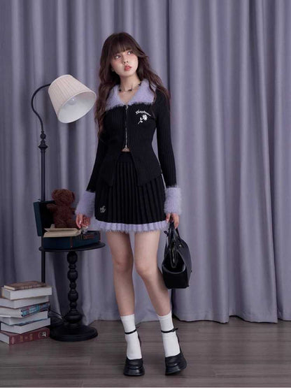 Knitted Cardigan and Short Skirt [S0000010688]