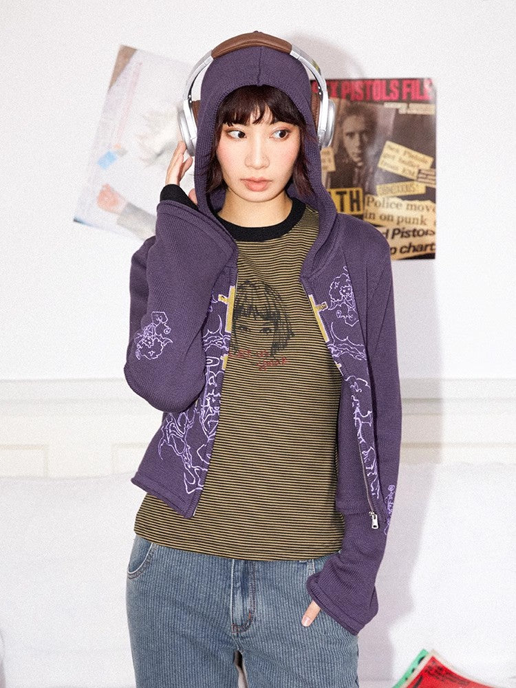 Striped retro t-shirt【s0000011304】