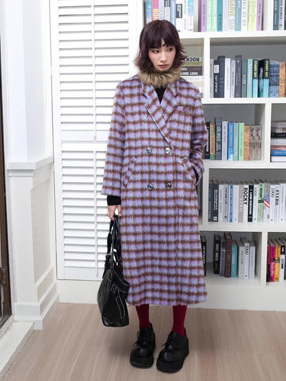격자 무늬 긴 코트 [S0000011303]
