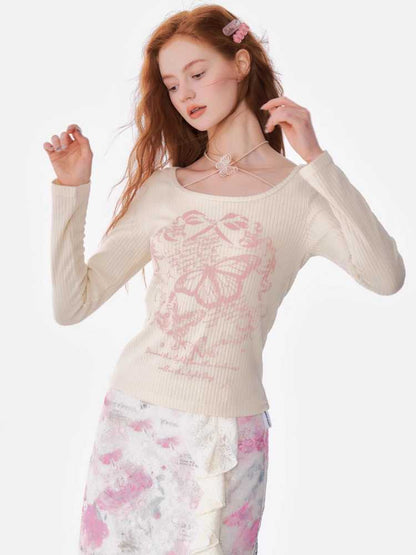 Printed Long Sleeve T-Shirt [S0000010168]