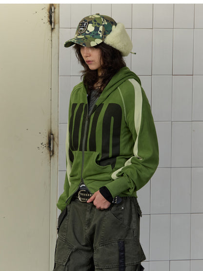 Color-Blocked Relaxed-Fit Hooded Sweatshirt【s0000014209】