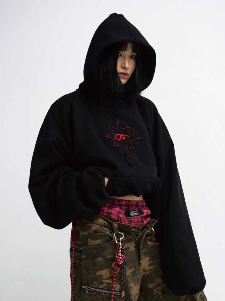 Embroidered hooded sweatshirt【s0000010002】