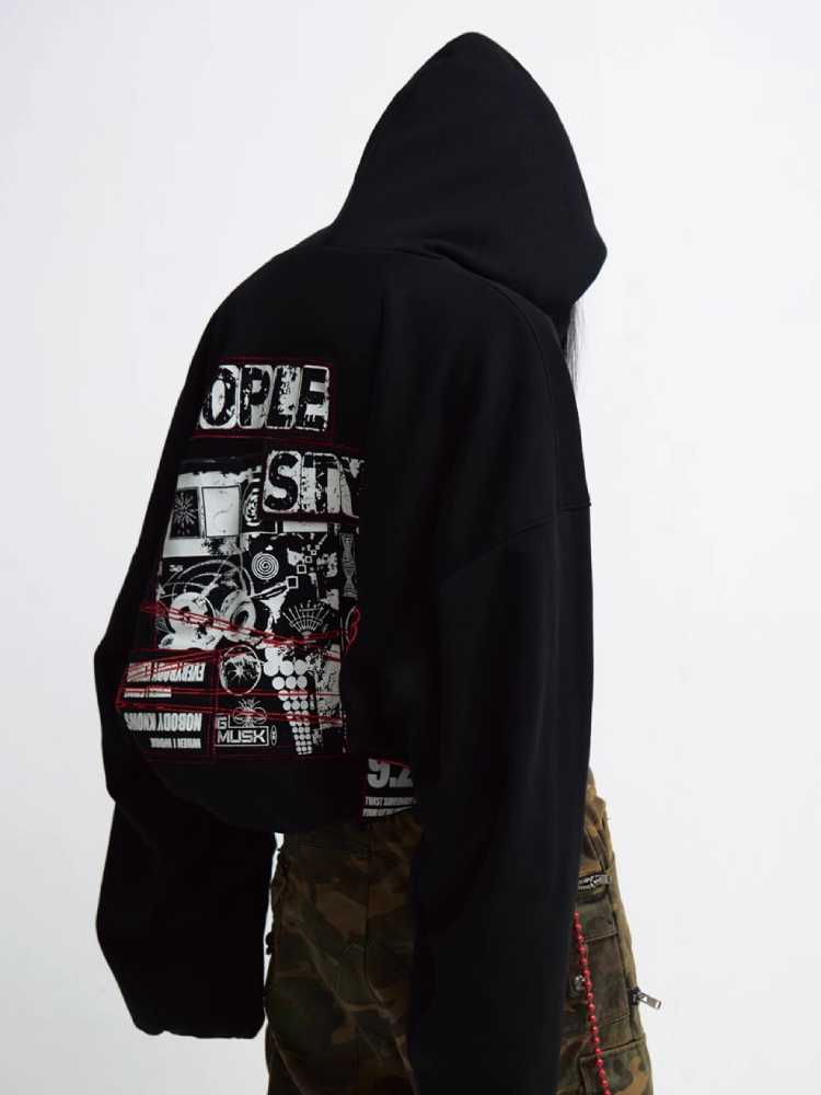 Embroidered hooded sweatshirt【s0000010002】