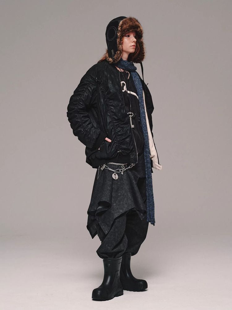 Faux leather reversible jacket【s0000011467】