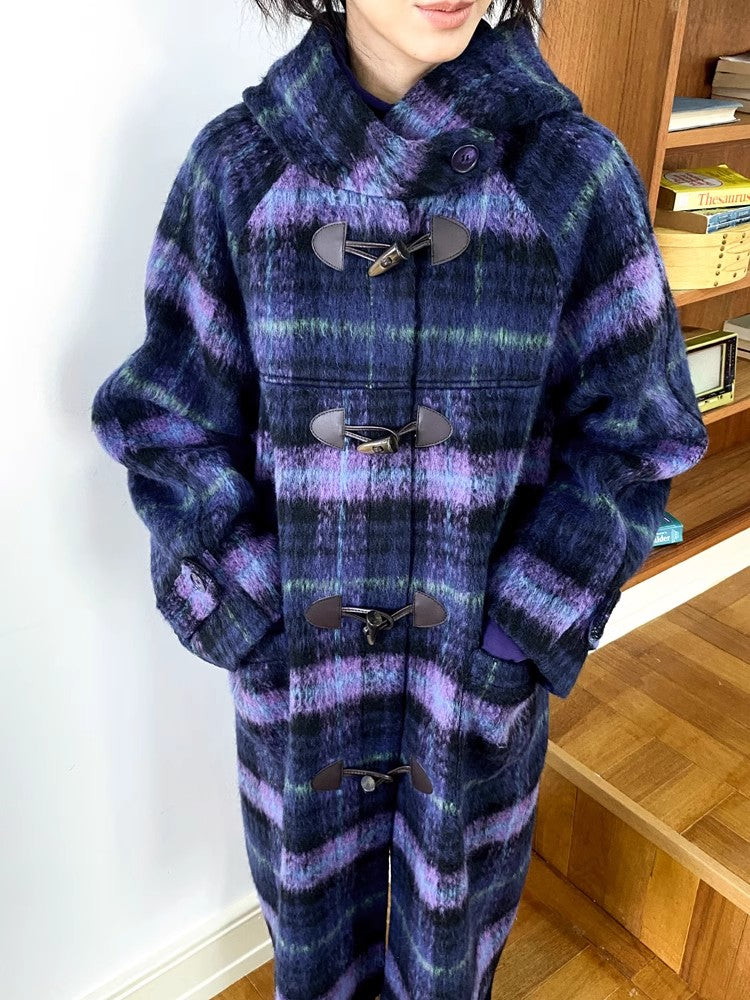 Plaid long coat【s0000010362】