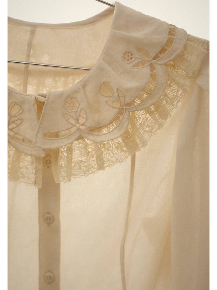 Thin embroidered shirt【s0000008752】