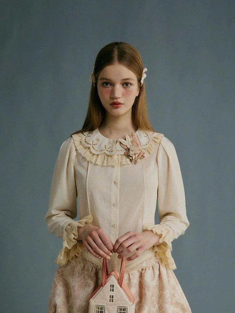 Thin embroidered shirt【s0000008752】