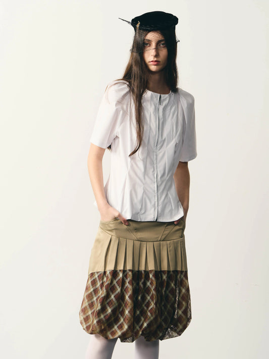 Short sleeve slim shirt【s0000007335】