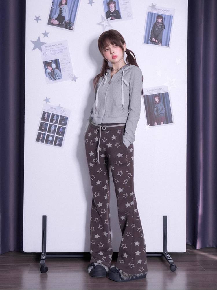 Star knit loose pants【s0000011292】