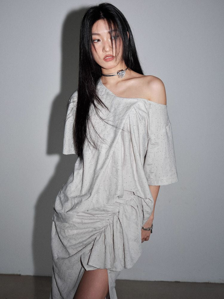 Distressed tops and long skirt【s0000009464】