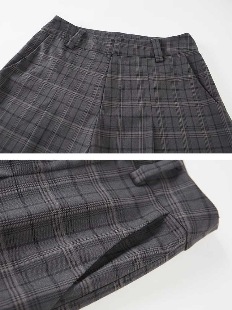 RETRO PLAID STRAIGHT LEG PANTS [S0000010817]