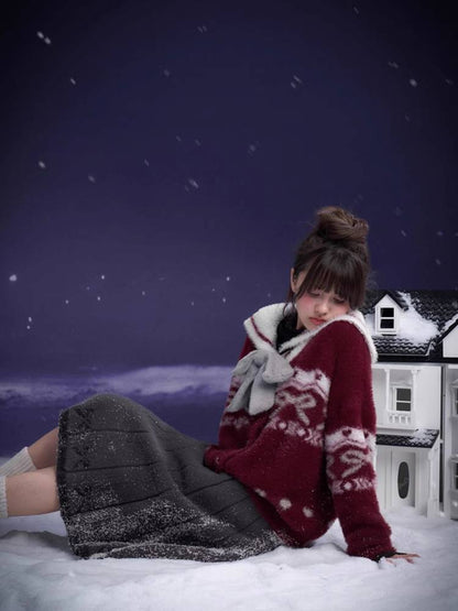 Ribbon pleated knit skirt【s0000011286】