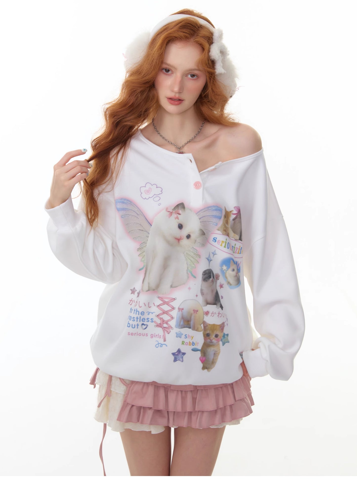 Big Round Neck Loose Lazy Sweatshirt【s0000014362】