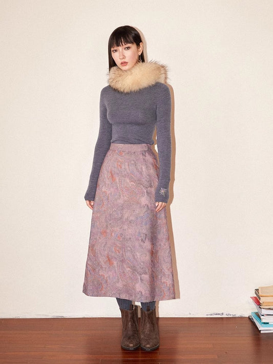 Printed A-line skirt【s0000011101】