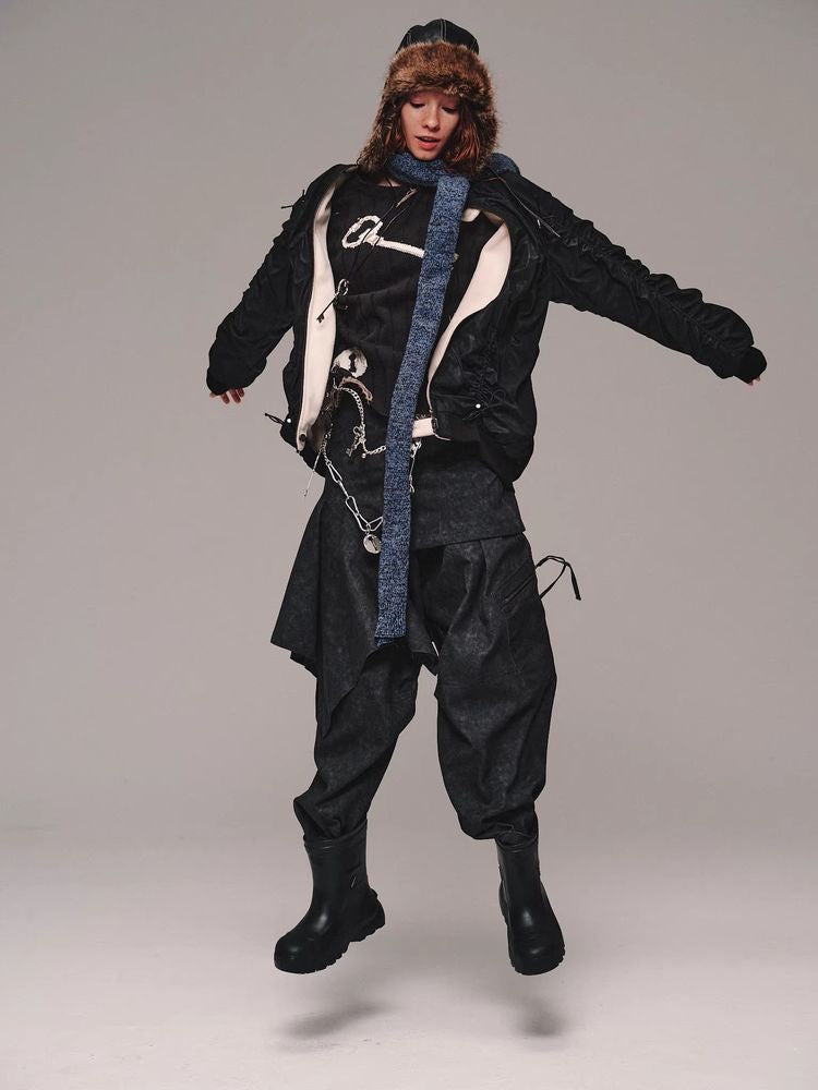 Faux leather reversible jacket【s0000011467】