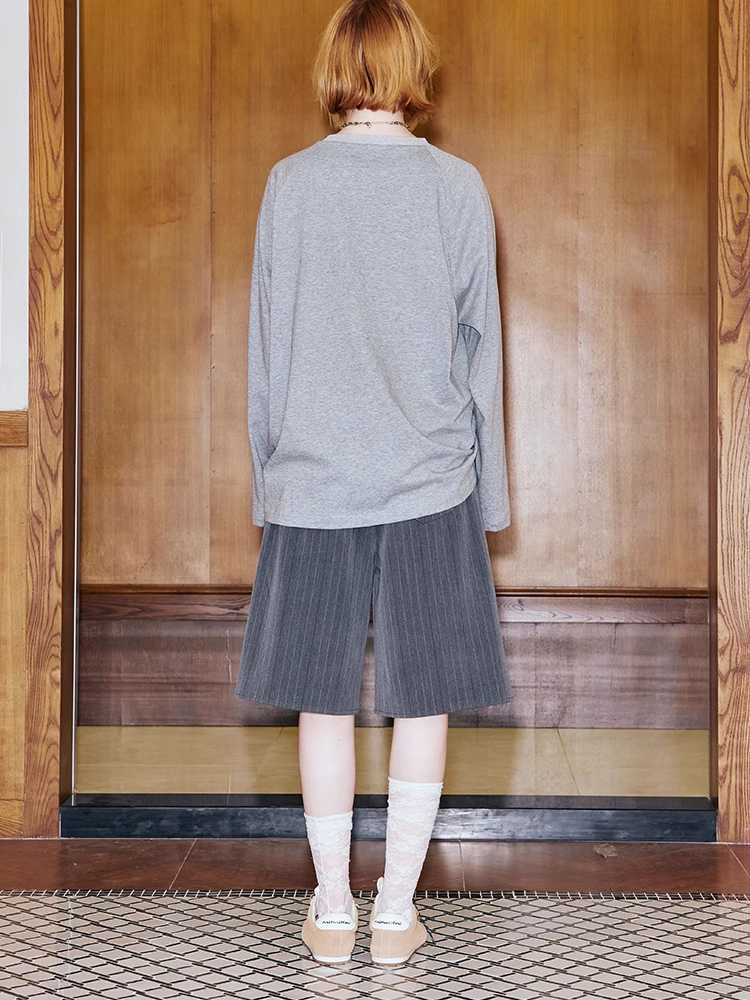 Knitted loose long sleeve T-shirt【s0000009668】