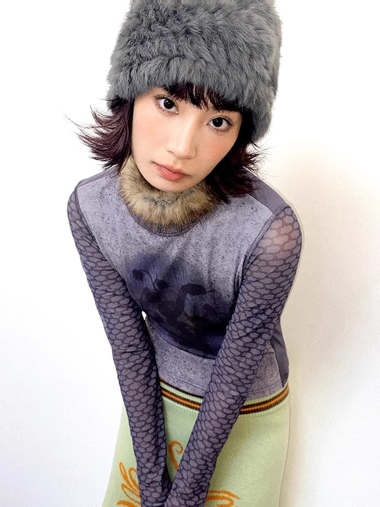 Chemical Girl printed long sleeve T-shirt【s0000011551】